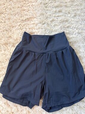HALARA High-Waist Navy Athletic Shorts 5” inseam